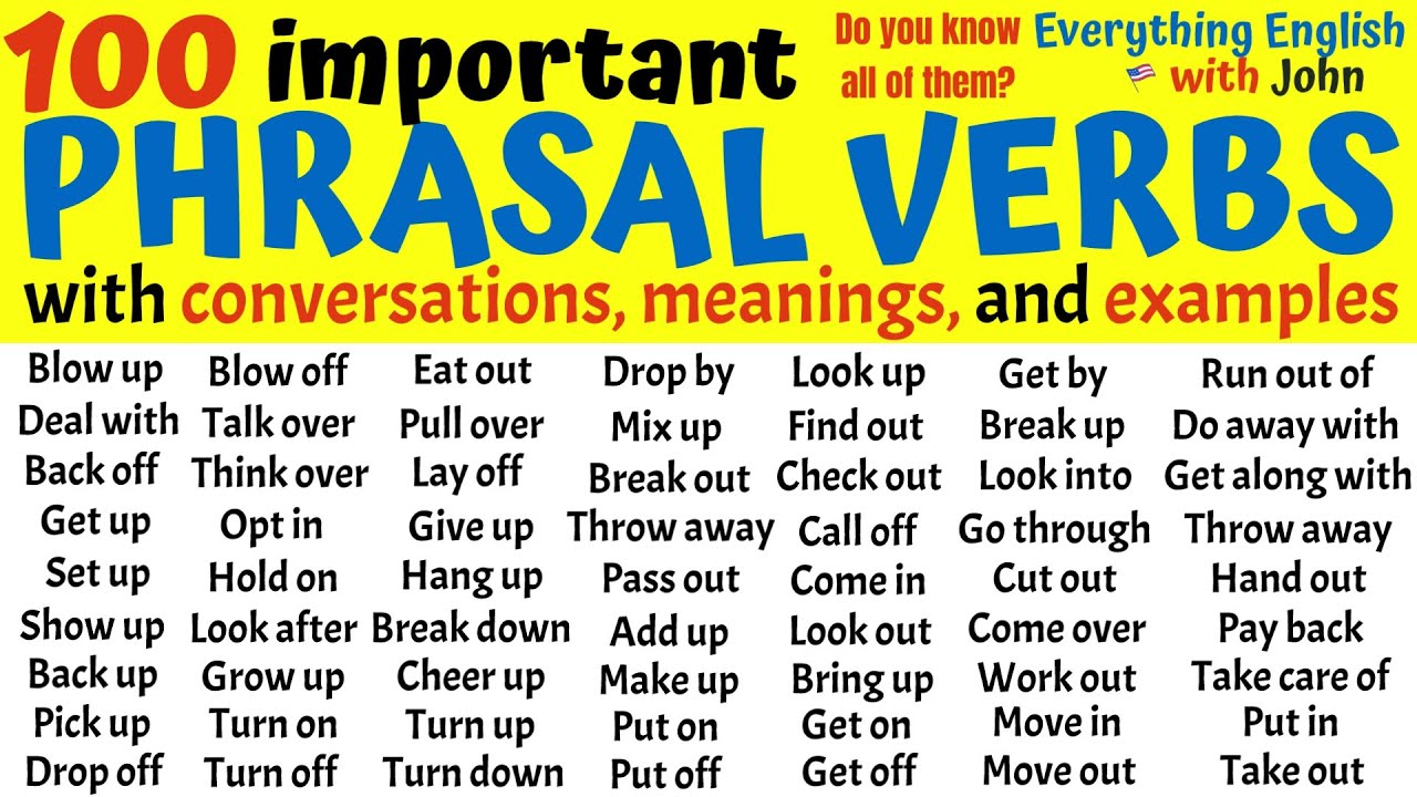 100 Important Phrasal Verbs to Become Fluent in English