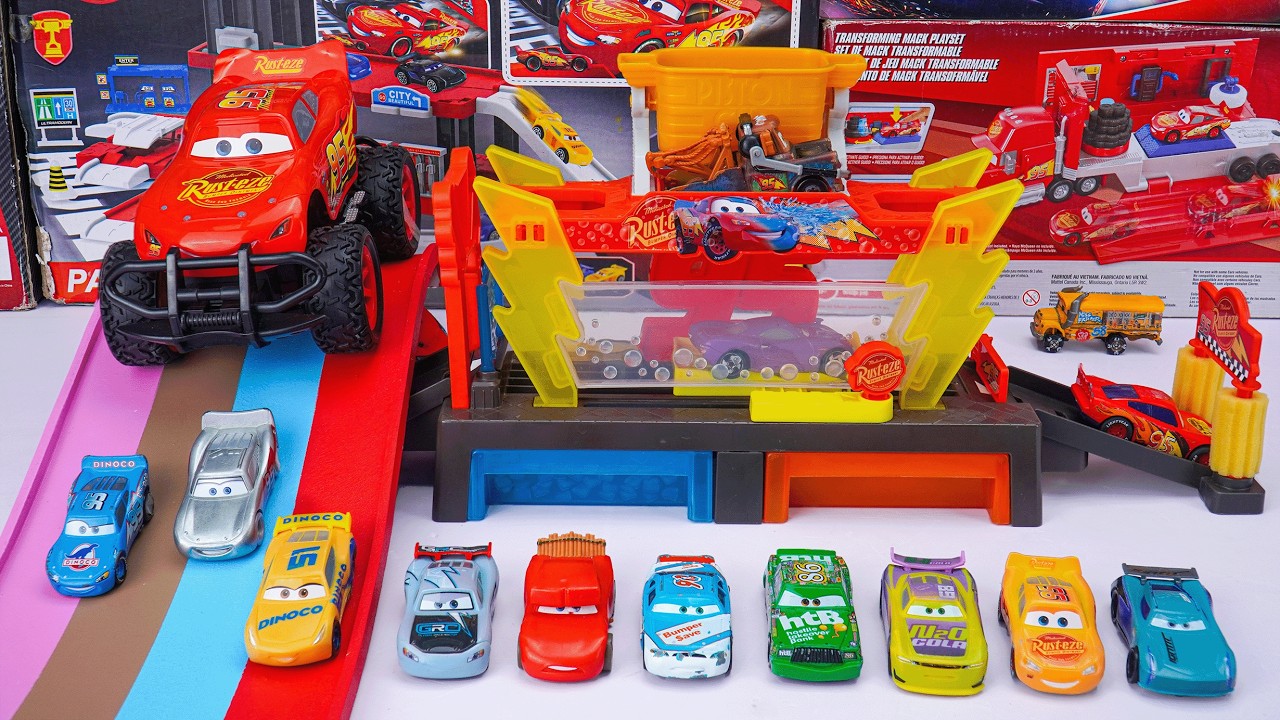 Disney Pixar Cars Unboxing Review | Disney Pixar Cars Lightning McQueen Playset Toys
