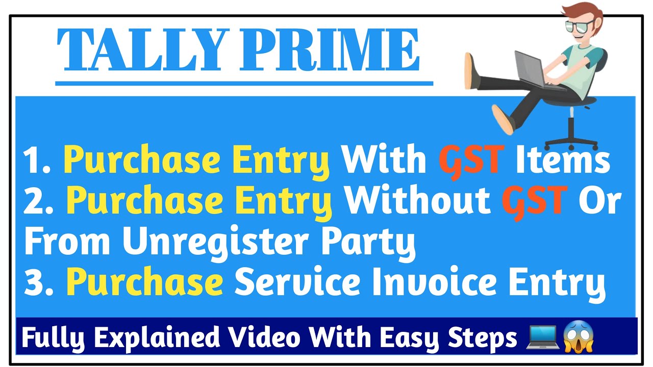 Purchase Entry With GST Item | Purchase Entry Without GST Item Purchase Service Invoice Entry
