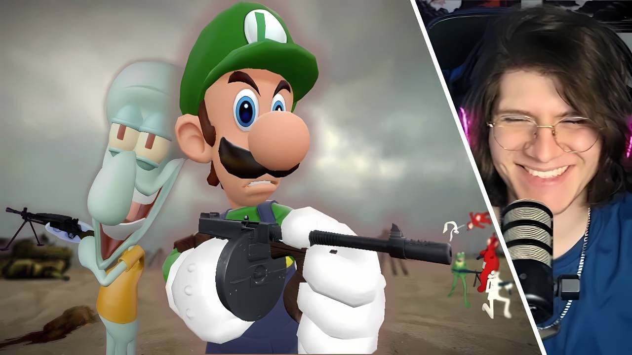 CINIS REACCIONA A LUIGI SE UNE AL EJÉRCITO - GARRY'S MOD (LOQUENDO)