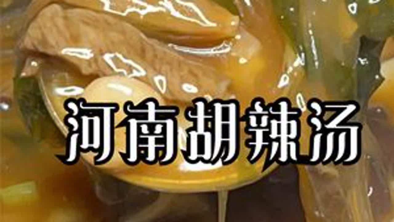 河南传统老式胡辣汤，配上油条水煎包，浓香可口，一碗下肚解乡愁 #河南美好推荐  #胡辣汤  #抖音美食创作人