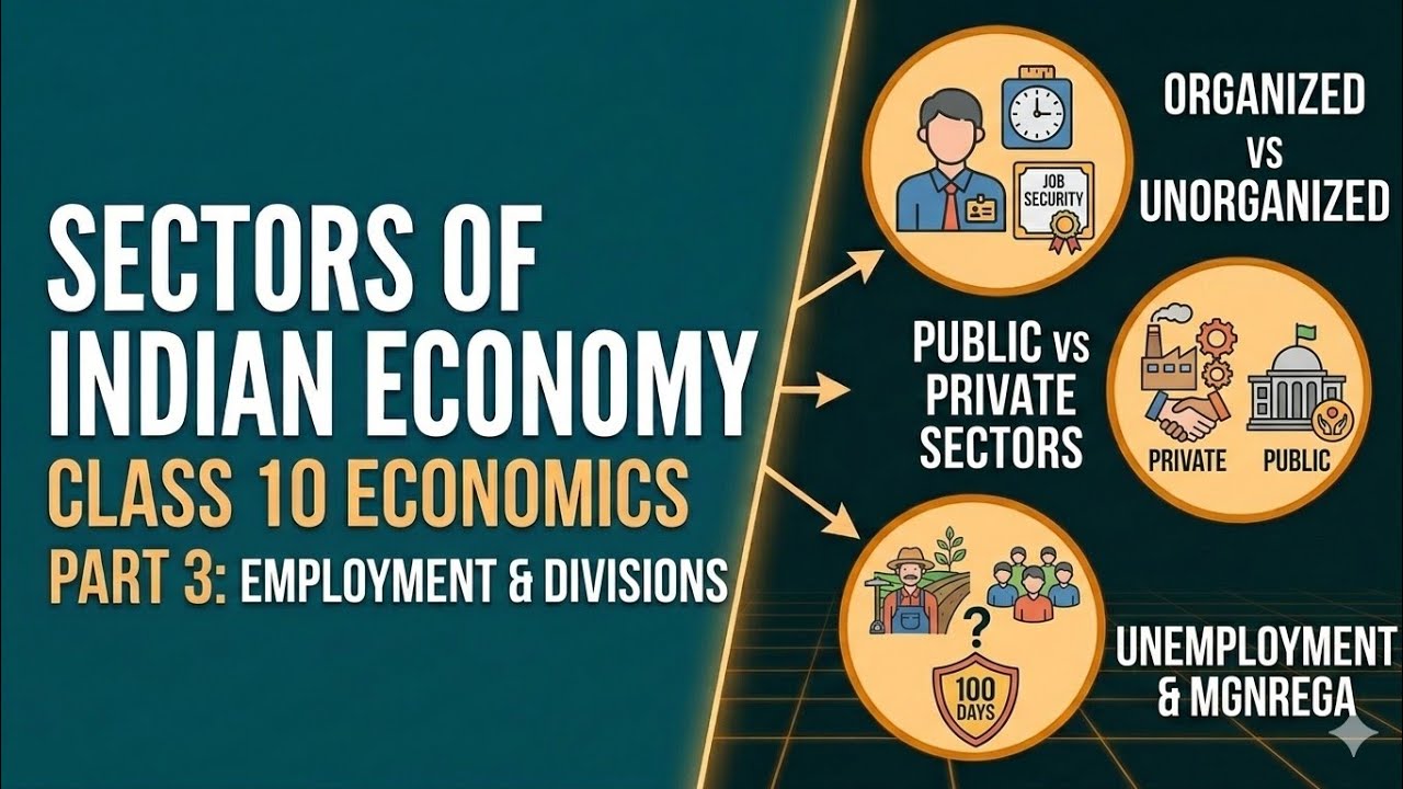 Sectors of Indian Economy Part 3|Organised and Unorganised Sector Explained| #indianeconomy #economy