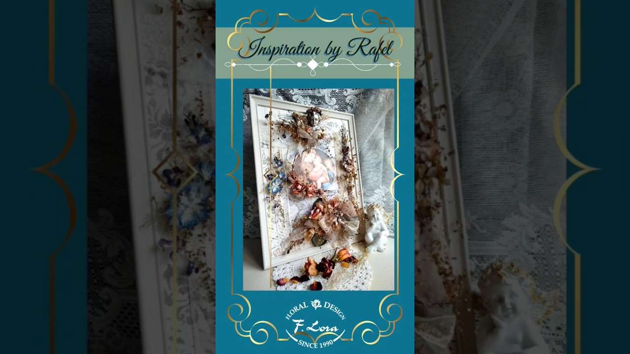 Inspiration by Rafel.Вдохновение Рафаэлем. #composition #collage#flowers #floristics
