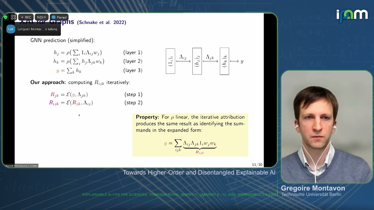 Gregoire Montavon - Towards Higher-Order and Disentangled Explainable AI - IPAM at UCLA