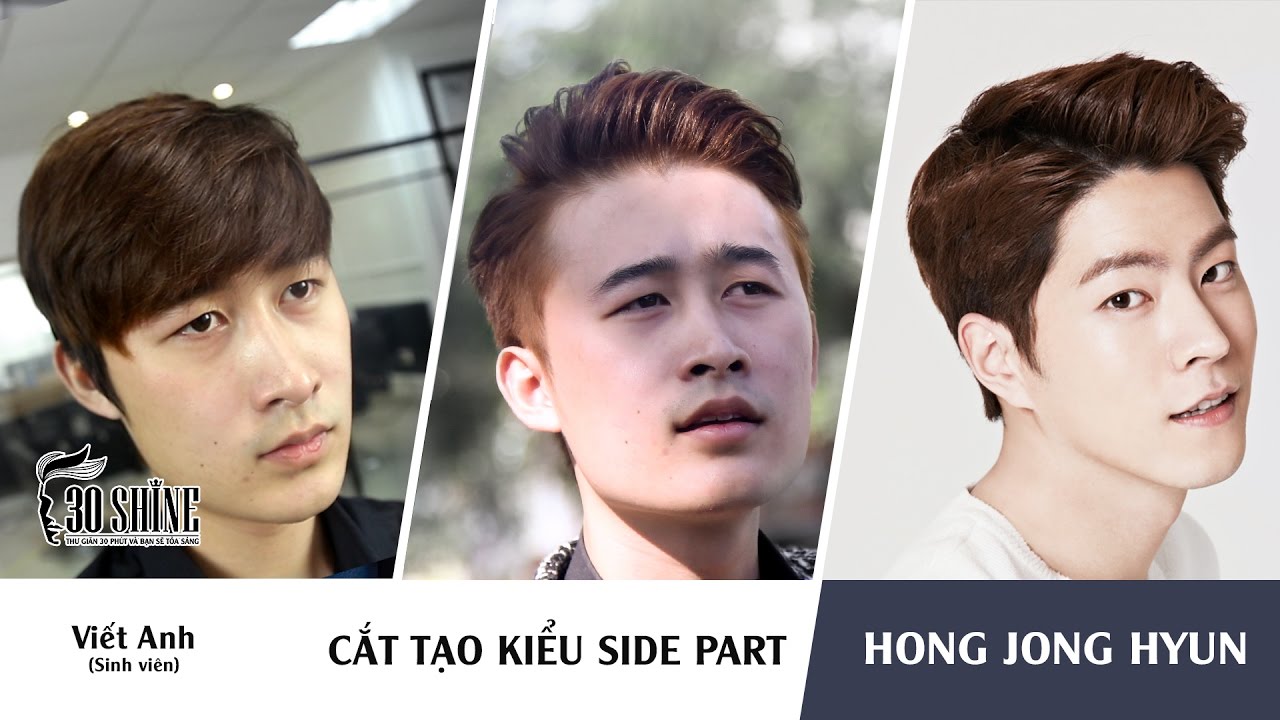 Cắt tạo kiểu Side Part | Phong cách Hong Jong Hyun | Viết Anh