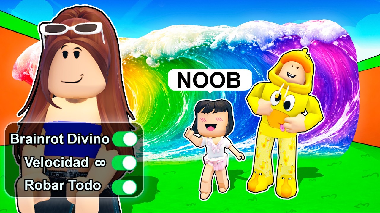 Usando HACKS en Escapa del TSUNAMI por BRAINROTS en Roblox!!