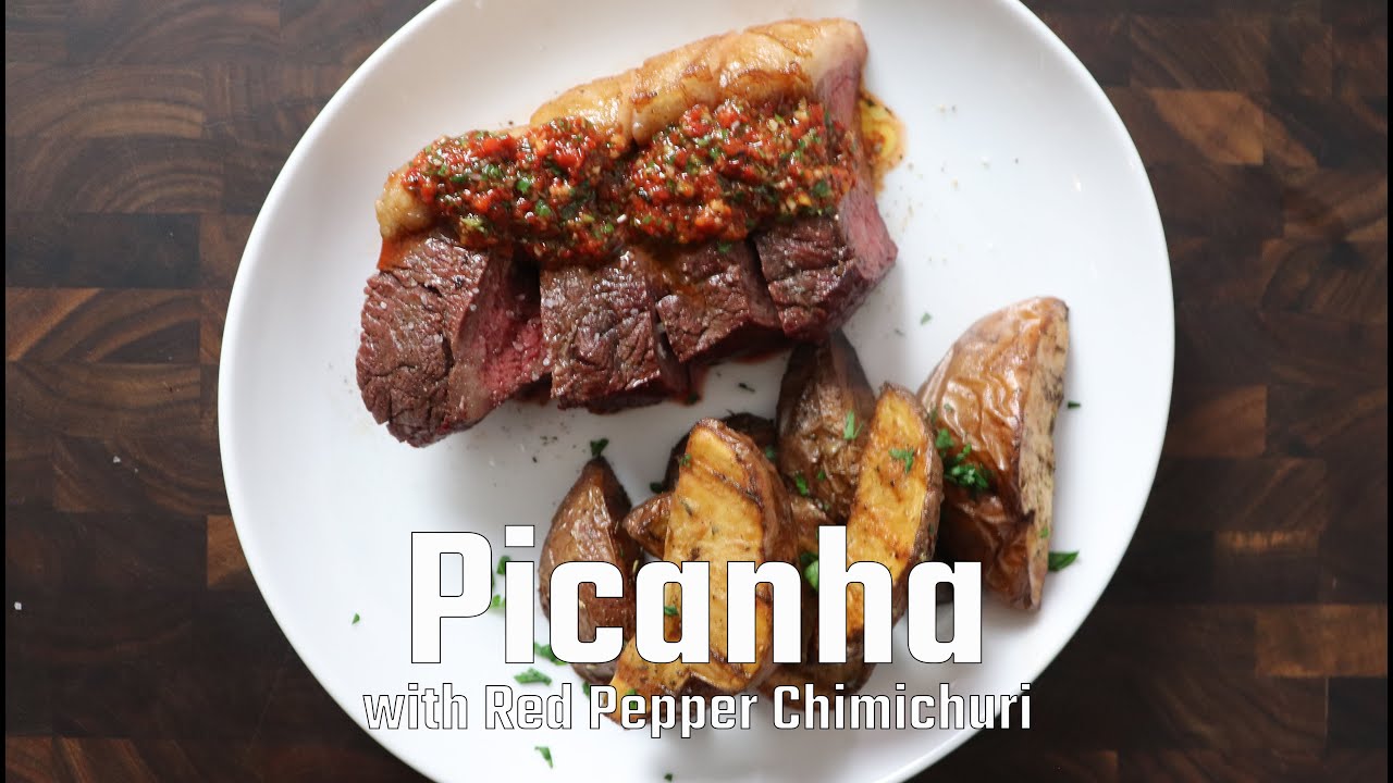 Picanha (Coulotte) with Roasted Red Pepper Chimichurri