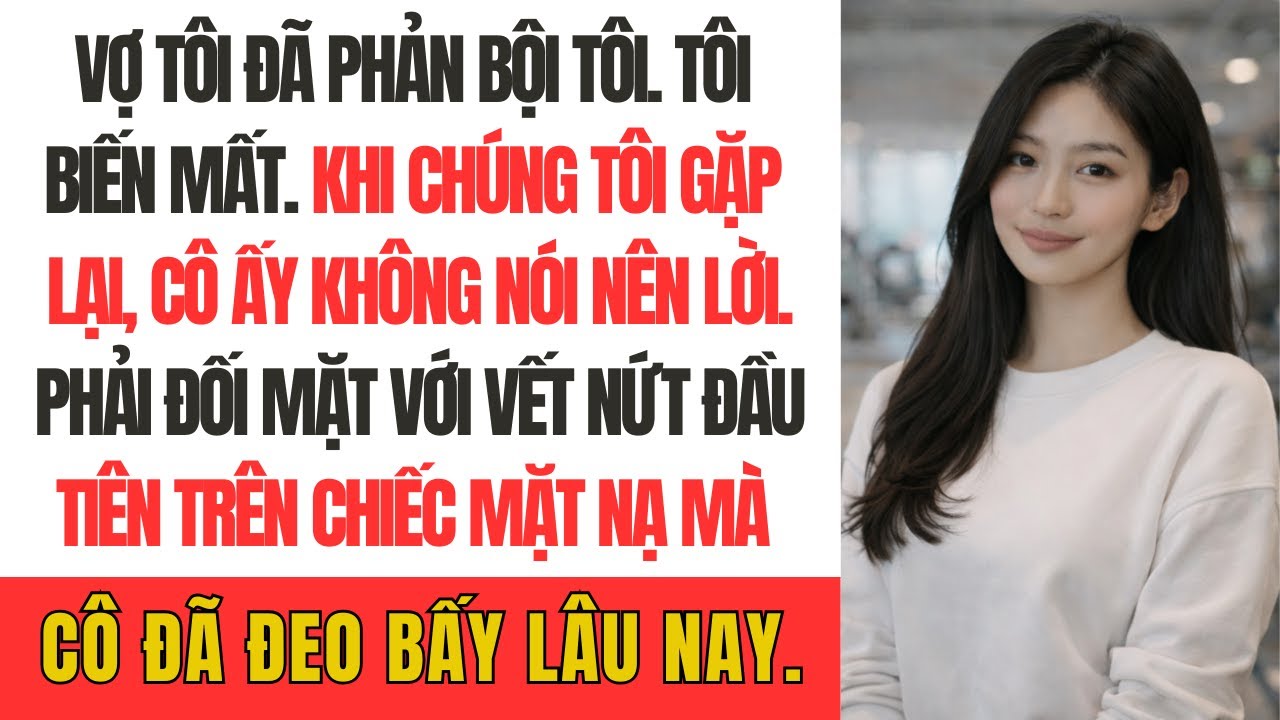 Vợ tôi đã phản bội tôi. Tôi biến mất. Khi chúng tôi gặp lại, cô ấy không nói nên lời.
