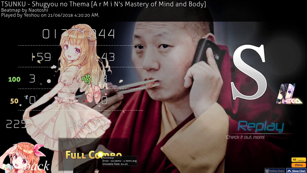 Yeshou | TSUNKU - Shugyou no Thema [A r M i N's Mastery of Mind and Body] + HDHR FC 98.77% CS6.5 FC!