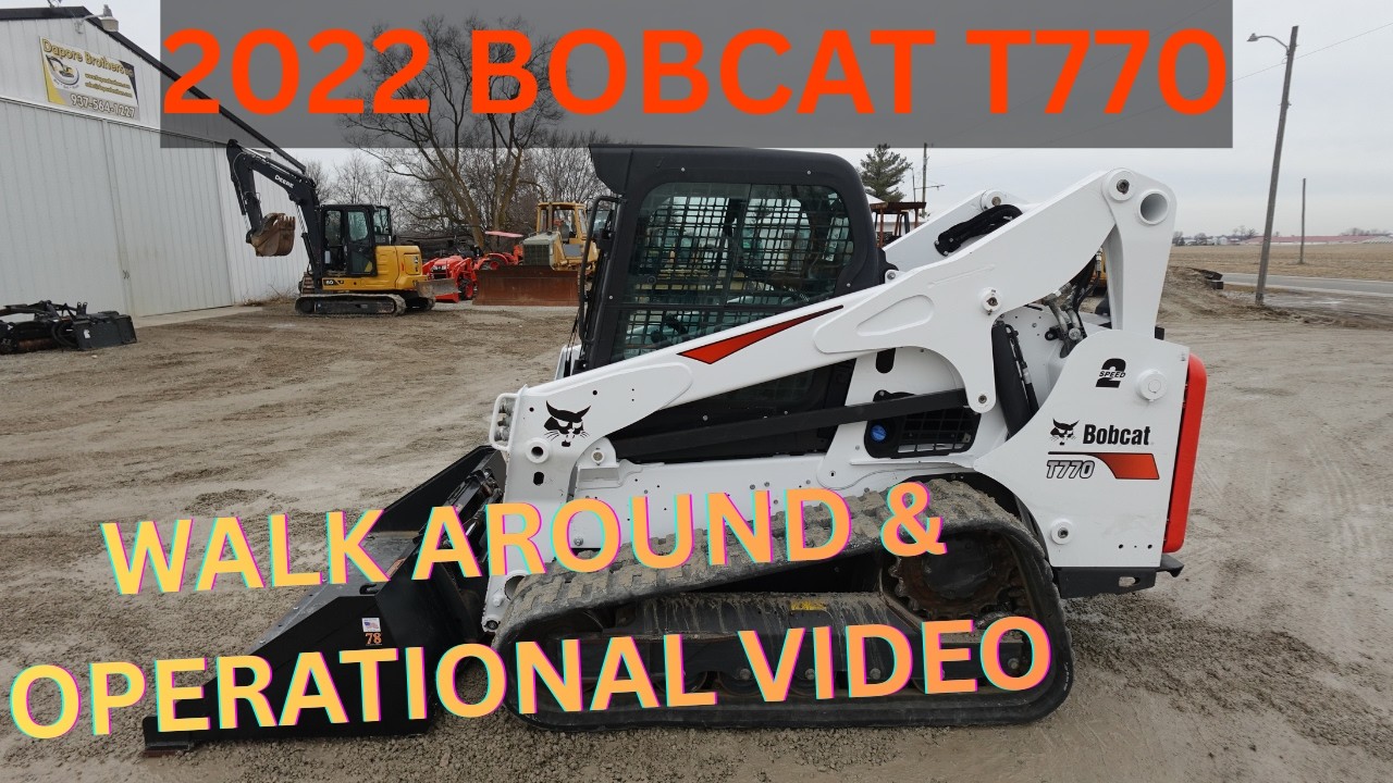 Видеообзор и демонстрация работы мини-погрузчика BOBCAT T770 2022 года выпуска. Цена: 52 900 долл...