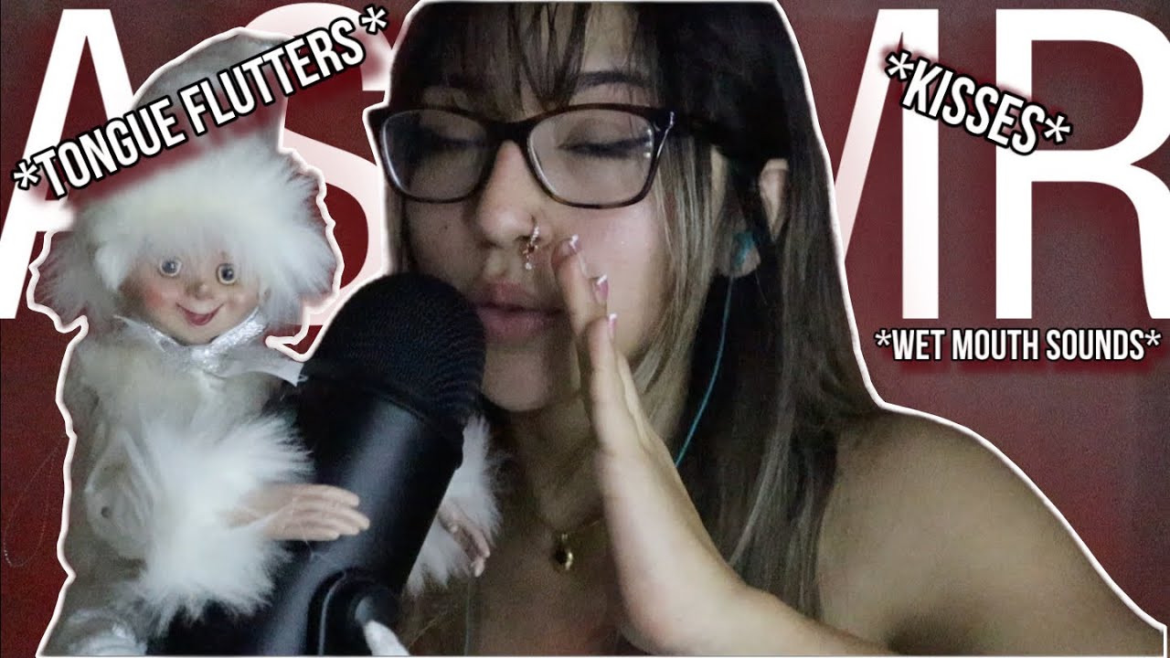 [ASMR] Up Close & Personal Mouth Sounds x2 (Tongue flutters, hand movements & 😘