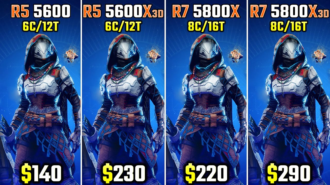 R5 5600 vs 5600X3D vs R7 5800X vs 5800X3D - RTX 4070