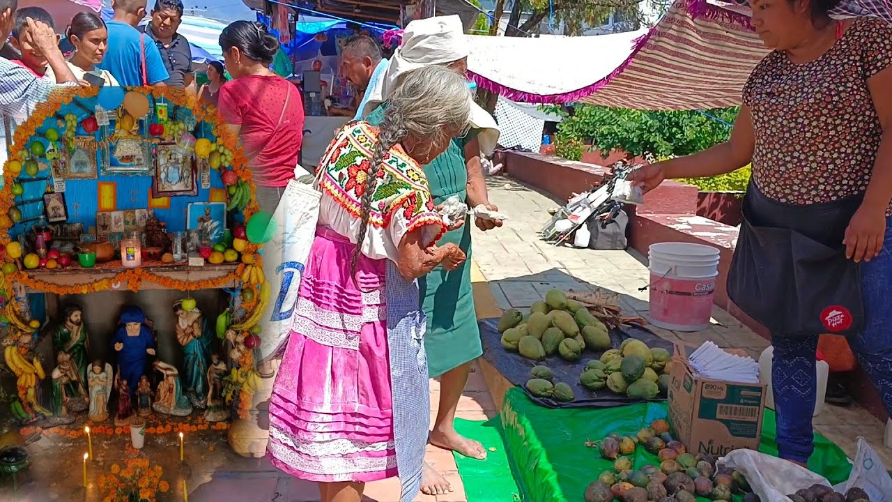 La plaza grande de santos reyes nopala y las costumbres de mi pueblo (día de los muertos)🌼❤️