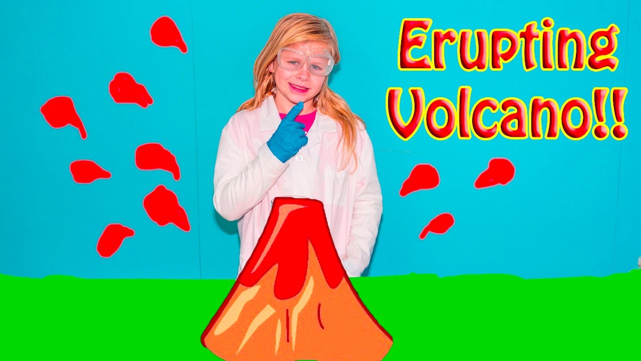Assistant makes a Erupting Volcano in fun Science Experiment