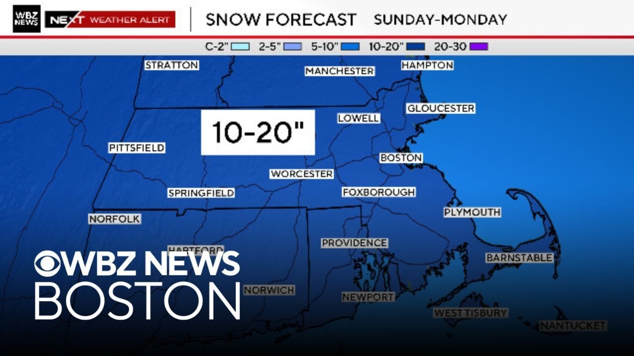 Massive winter storm could bring 20 inches of snow to Boston and northeast, forecast maps show