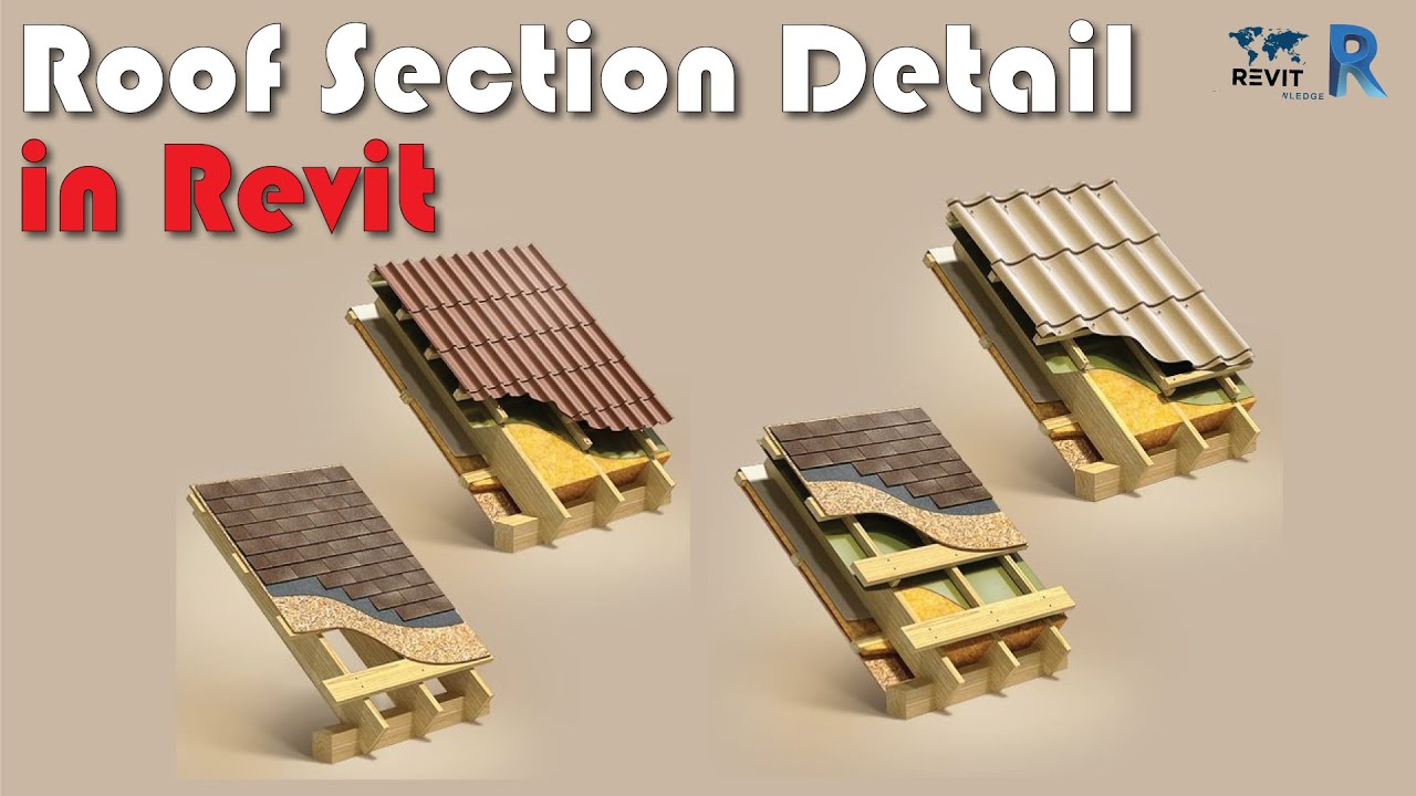 Реалистичная крыша с детальным разрезом в Revit