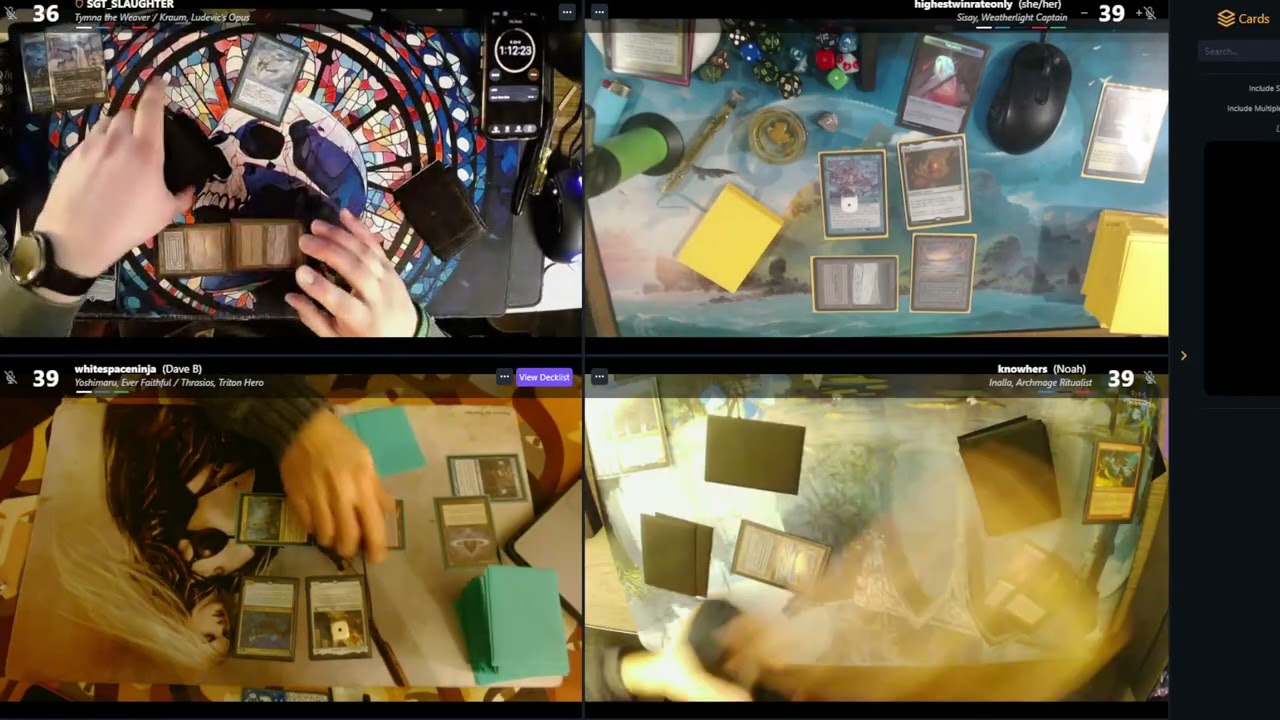 Feb Crit League Cedh: Tnk vs Sisay vs Inalla vs Dog/Thras