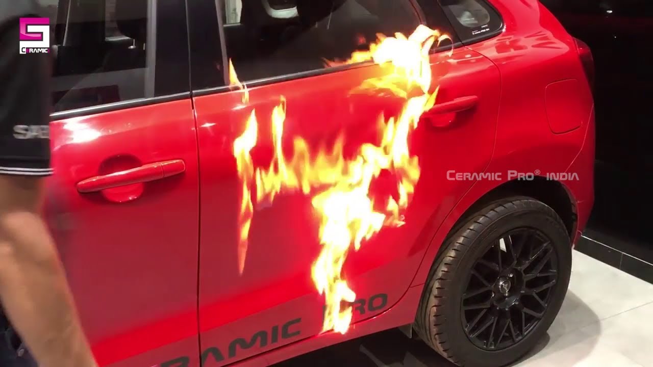 Fire test done on Maruti Suzuki - Baleno | Protected with Ceramic Pro®