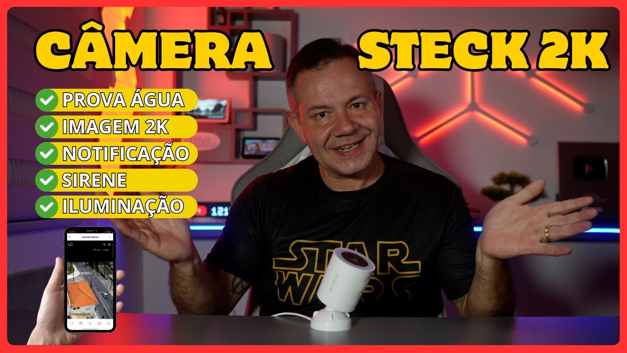 Conheça a Câmera Inteligente 2K com Luz da Steck: Segurança em Alta Definição!🔒