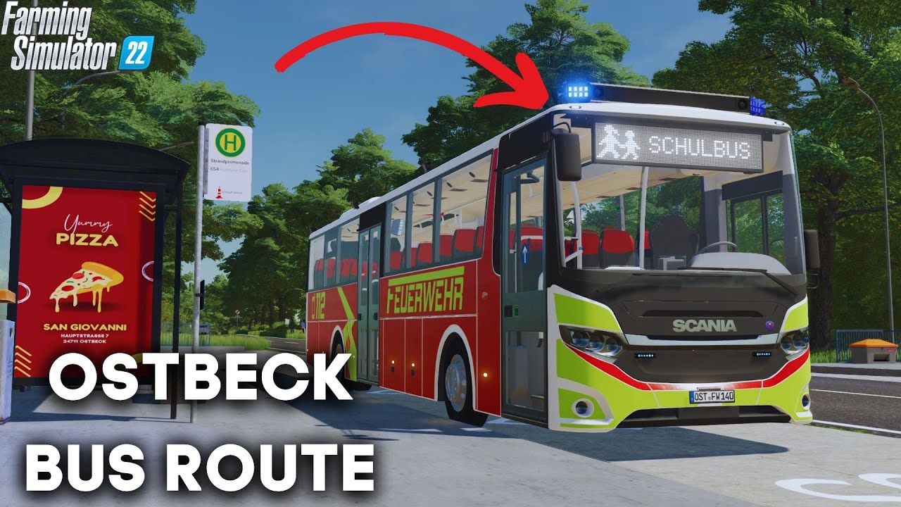 LS22 - Ein Einsatzbus als Schulbus? 🤔 Die Bus Rundreise über die Ostbeck! Mit Download! 😍