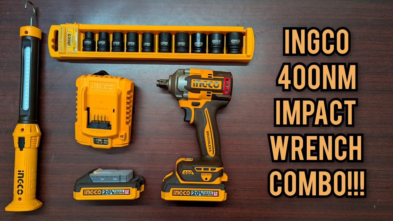Best Impact Wrench 💥 Ingco 400 NM combo kit - Ingco Light #trending #tools #ingco #battery #diy