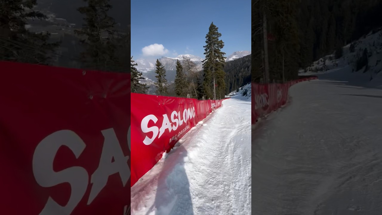 Pista Saslong B (quella del Castello) #valgardena #dolomitisuperski #dolomites #skislopes