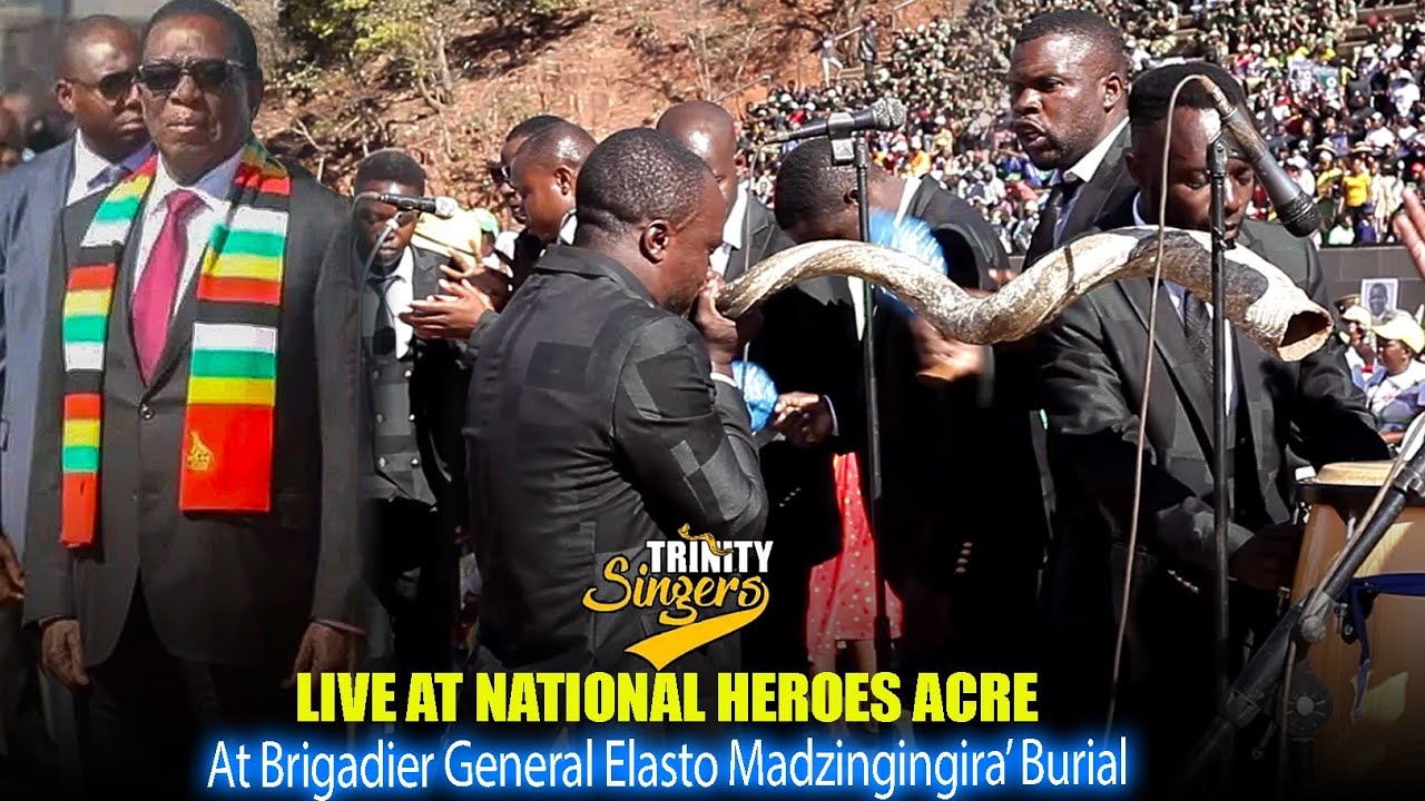 Trinity singers live at Brigadier General Elasto Madzingira`s Burial @National Heroes Acre