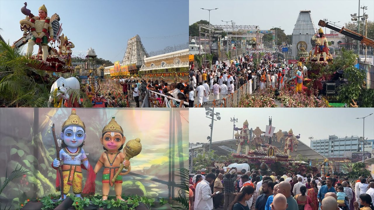 Ugadi Special Flower Decoration At Tirumala Sri Venkateswara Swamy Temple