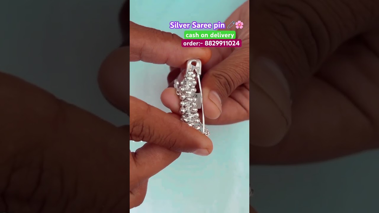 new latest designer silver saree pin 🌸🧷 , with 67% discount 
