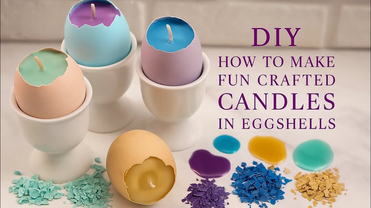 🐣DIY Eggshell Candles | Fun & Easy Candle Making Tutorial at Home