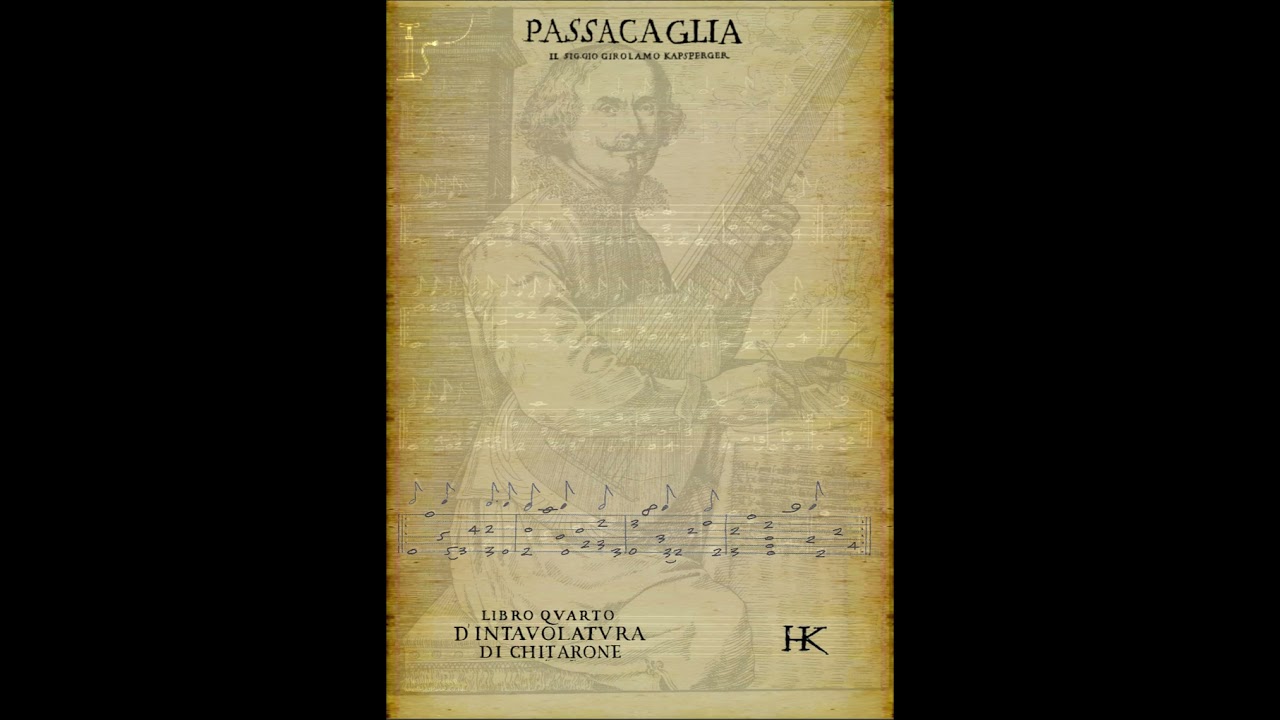 Passacaglia - Kapsberger - theorbo parts