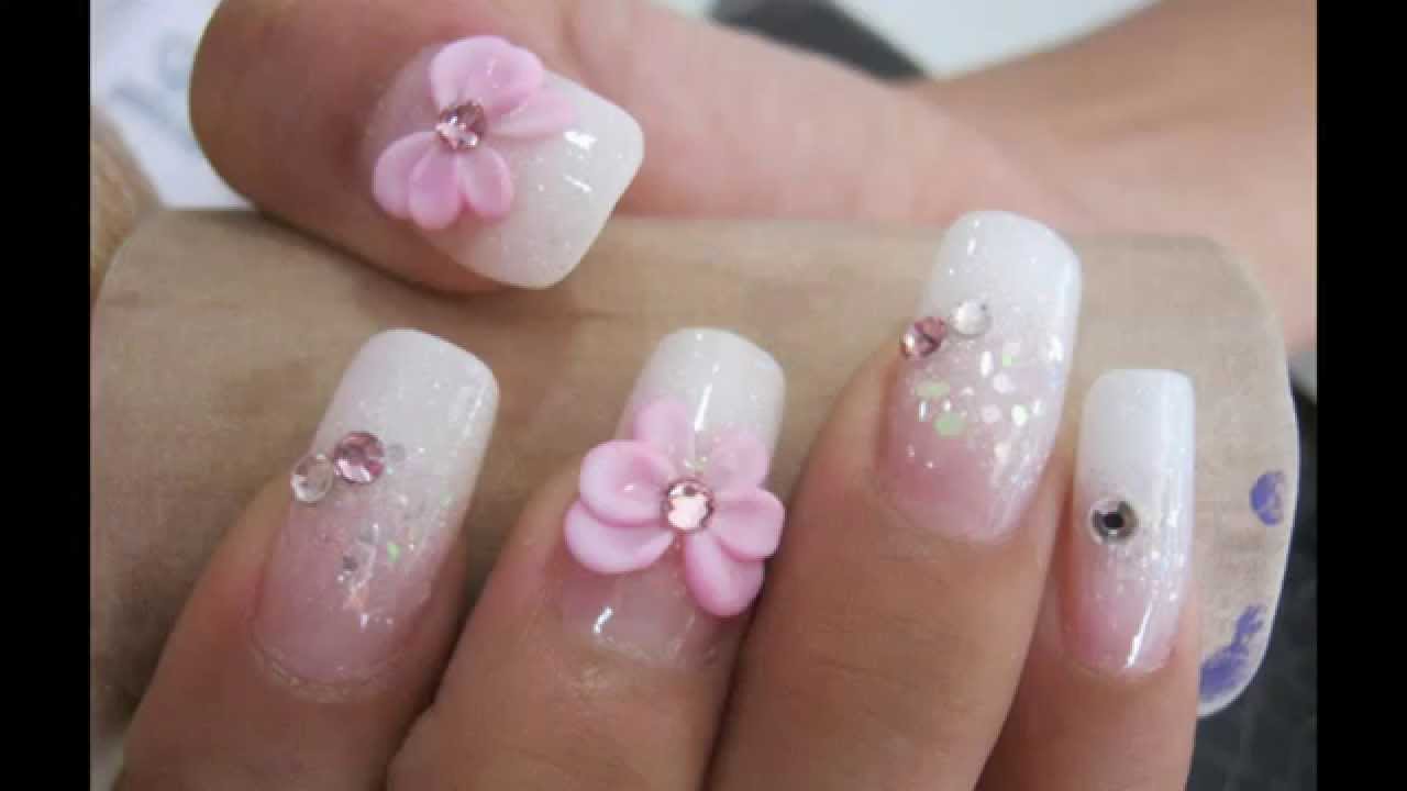 ปั้นนูน3D-โบว์ทรงผีเสื้อ *Cute Bow* 3D Acrylic Nail Art Design Tutorial : Step By Step