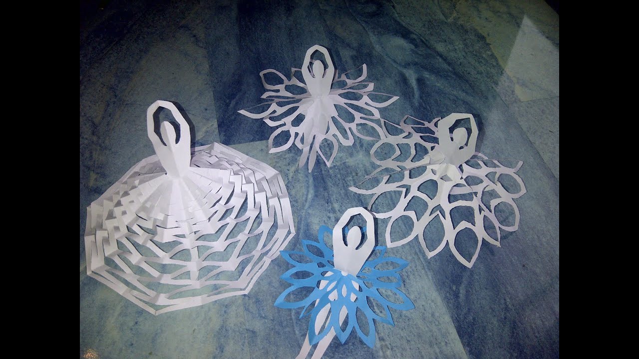 Decoración para Navidad. Cómo hacer copos de nieve que bailan ballet