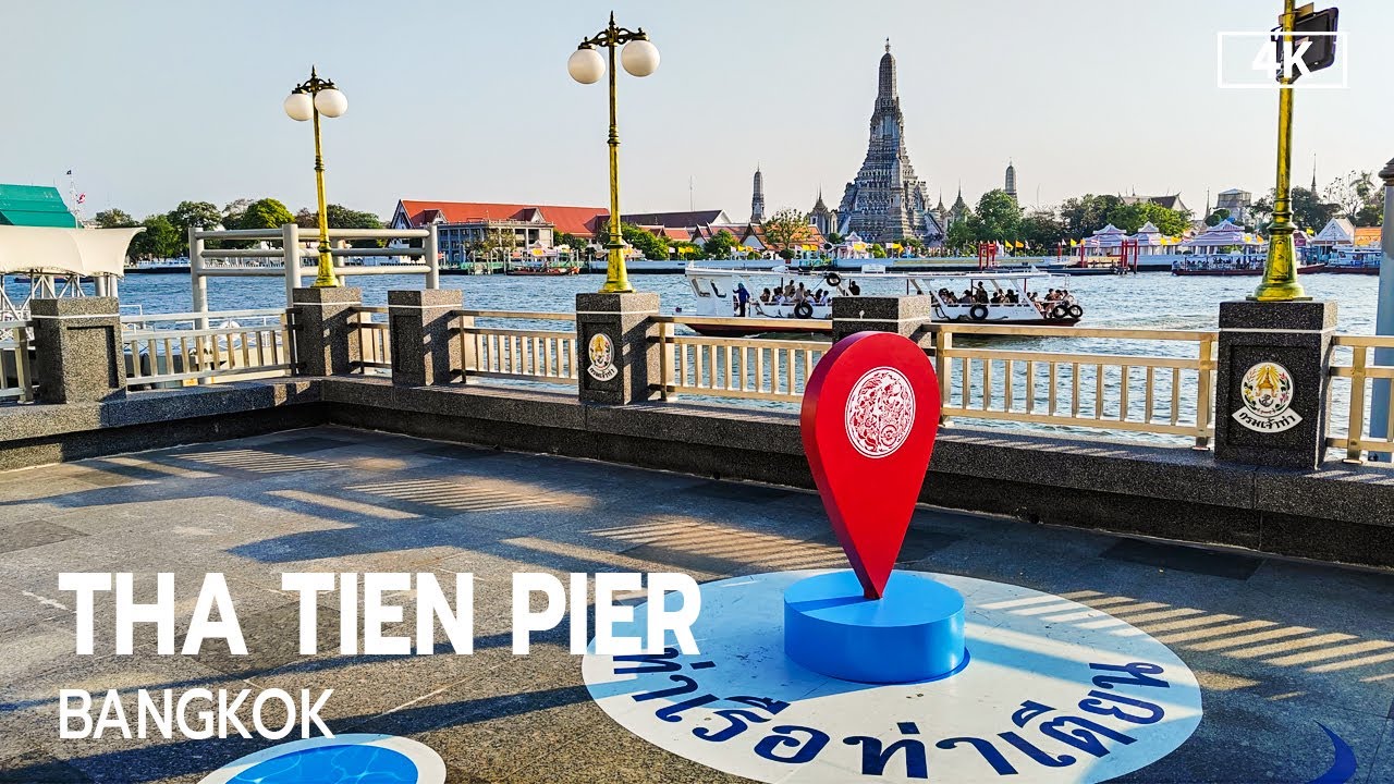 Walking from MRT Sanam Chai Museum Siam to the New Tha Tien Ferry Pier Bangkok 2024 [4K]