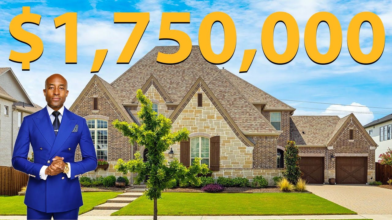 INSIDE A BEAUTIFUL $1,750,000 HOME FOR SALE IN FRISCO TX WITH BACKYARD POOL AND BASKETBALL COURT