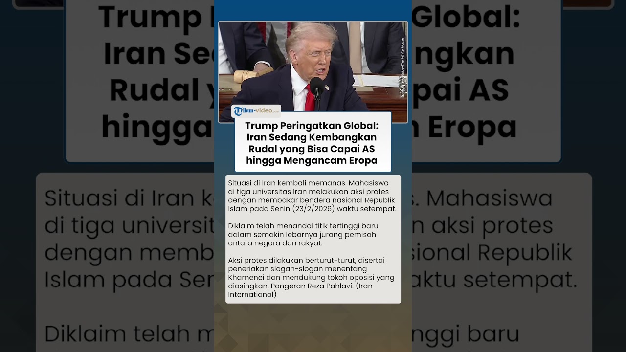 Trump Peringatkan Global: Iran Sedang Kembangkan Rudal yang Bisa Capai AS hingga Mengancam Eropa