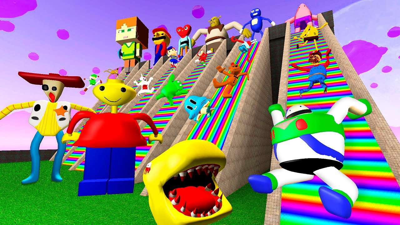 🛝 LIMINAL RAMP SLIDE ALL NEW 3D SANIC CLONES MEMES MEGA PUNCH SPARTAN KICKING in Garry's Mod !