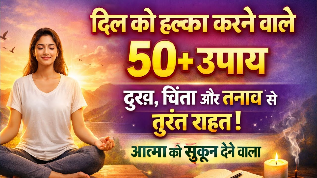दिल को हल्का करने वाले 50+ उपाय | दुख, चिंता और तनाव से तुरंत राहत | आत्मा को सुकून देने वाला 