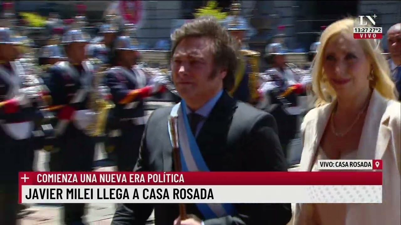 Así ingresó Javier Milei a Casa Rosada: por primera vez y con su hermana