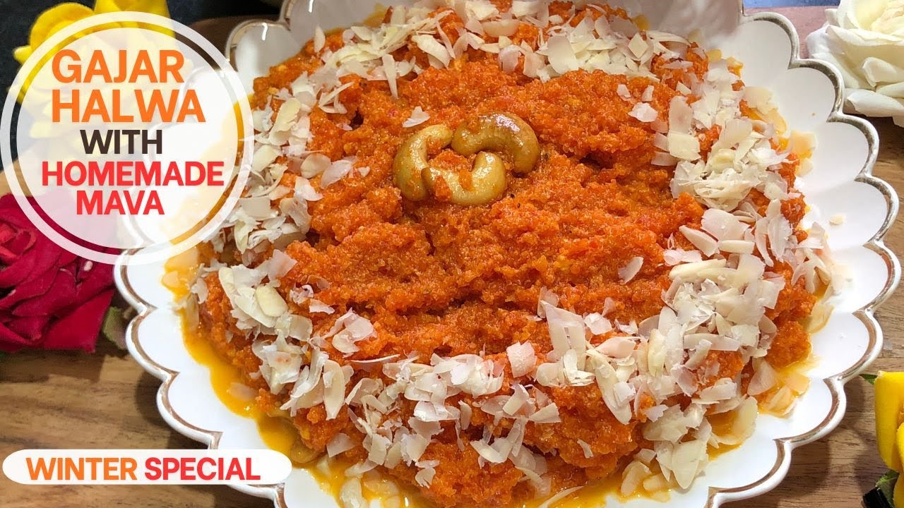 Gajar Ka Halwa with Homemade Mava (Khoya) | Winter Special Desi Recipe