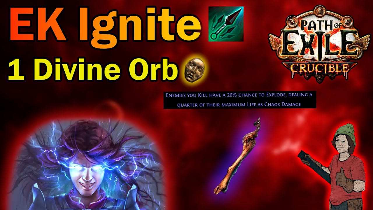 Ignite Ethereal Knives Elementalist - 1 Divine Build | Path of Exile Crucible [3.21]