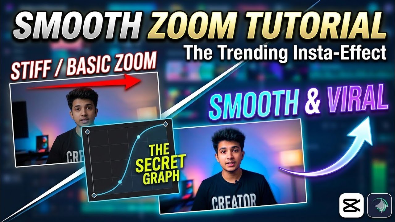 How to get the SMOOTH Zoom for Trending Instagram Edits (Tutorial)#tutorial #videoediting#smoothzoom