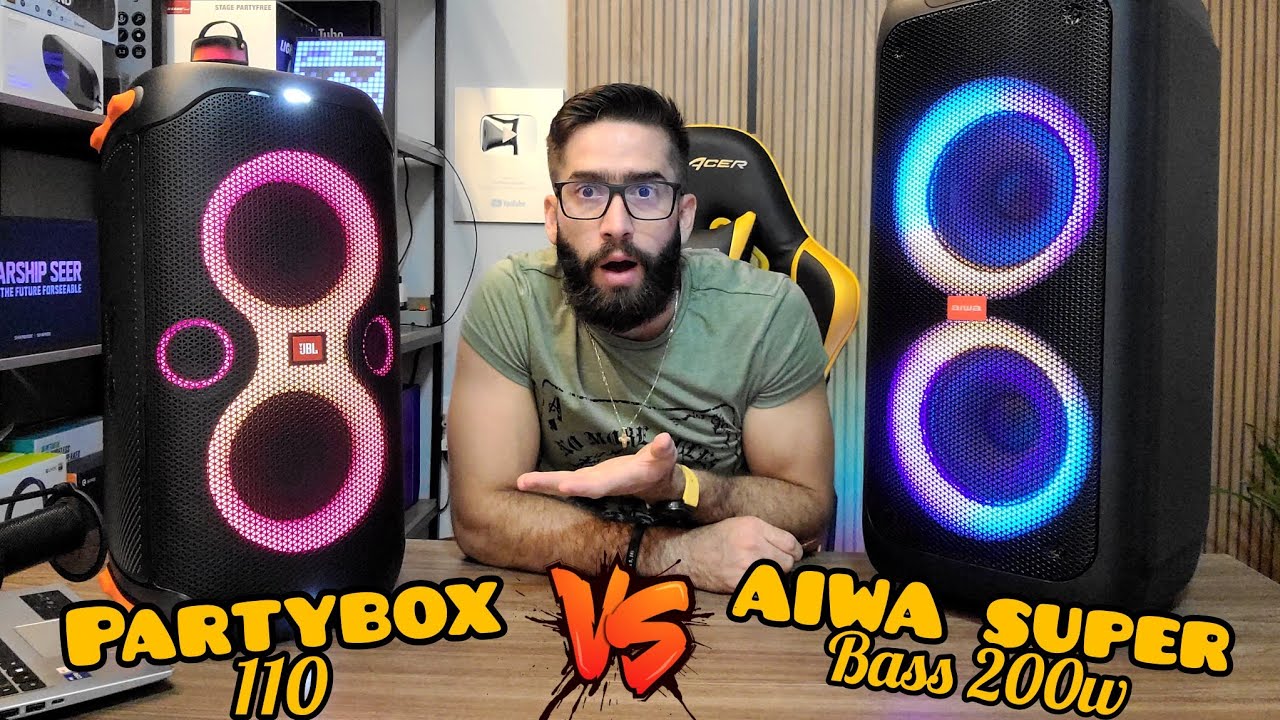 AIWA PARTYBOX SUPER BASS AWS-PB-01 200W Vs JBL PARTYBOX 110 160W: Aconteceu UM MASSACRE neste DUELO!