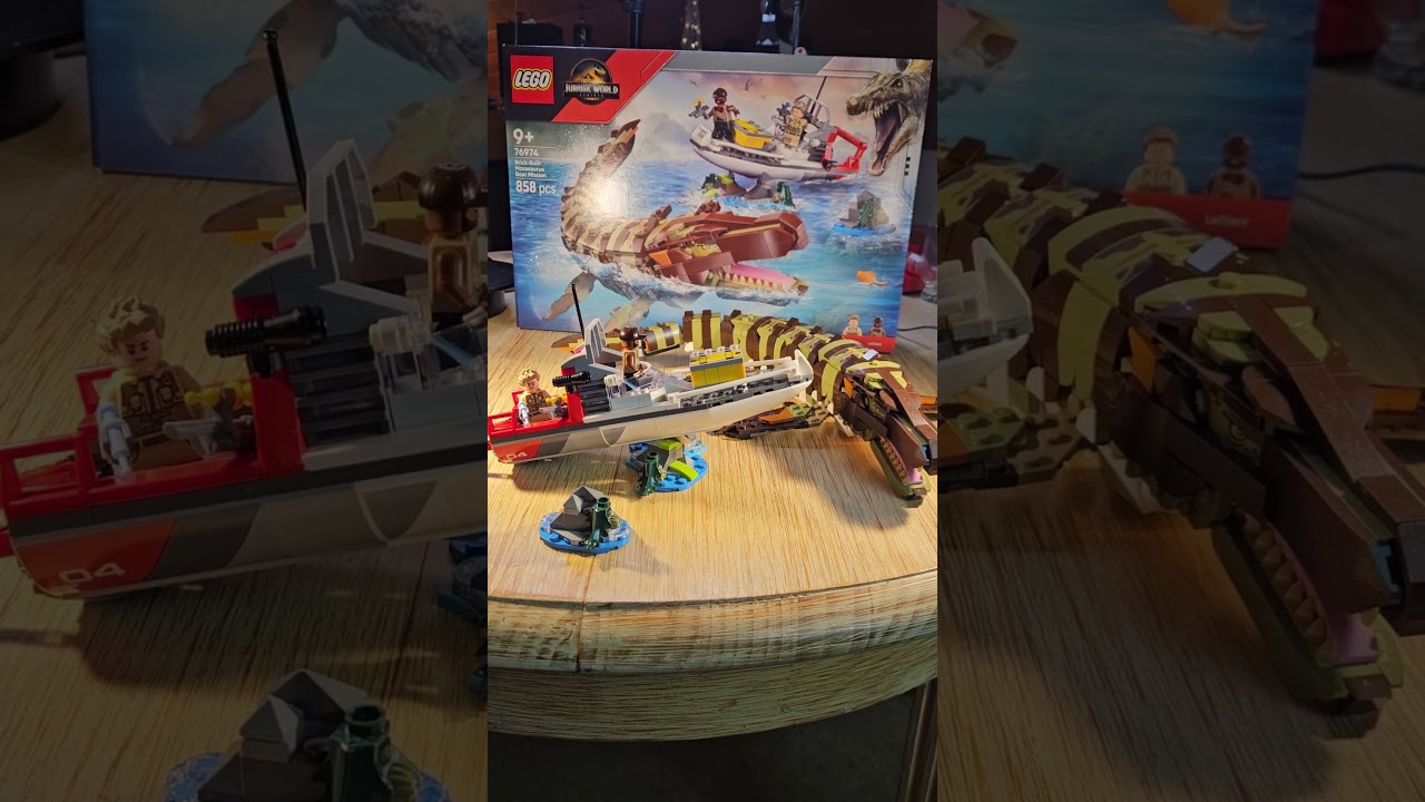 LEGO | Jurassic World Rebirth | 76974 | 858 Teile | Mosasaurier: Die Bootmission | 