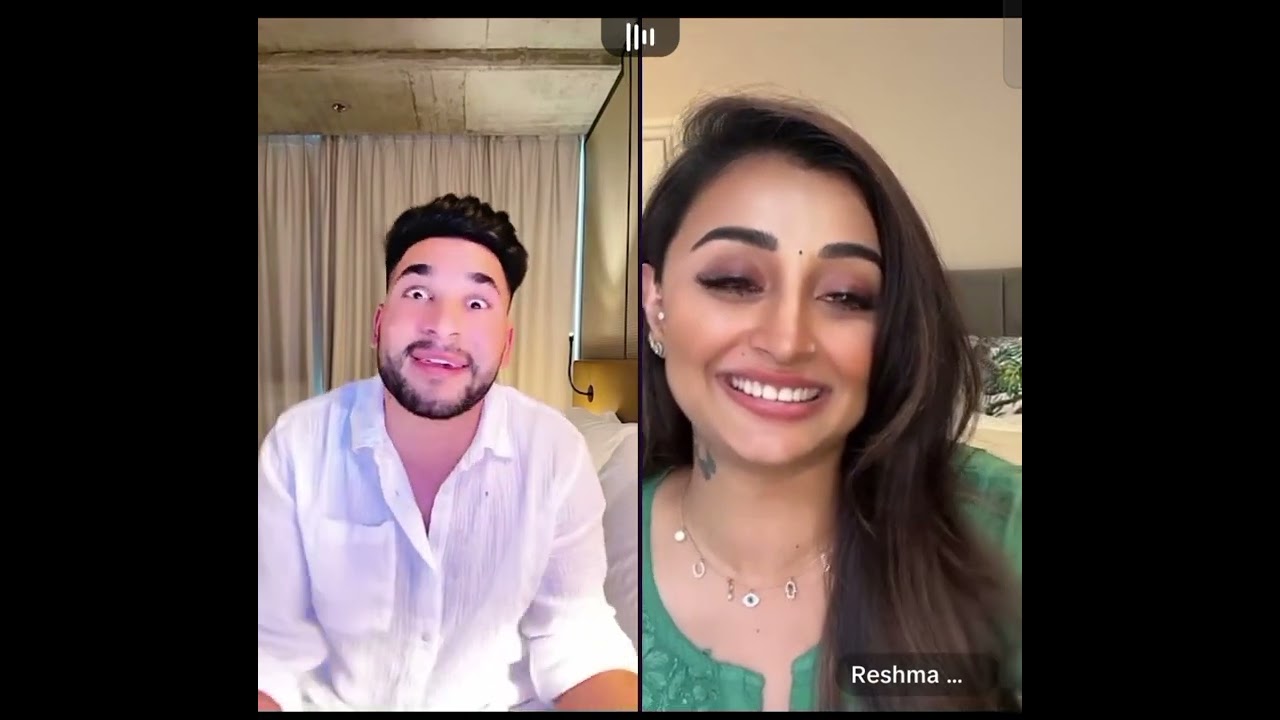 waliullah very funny tik tok live with reshma