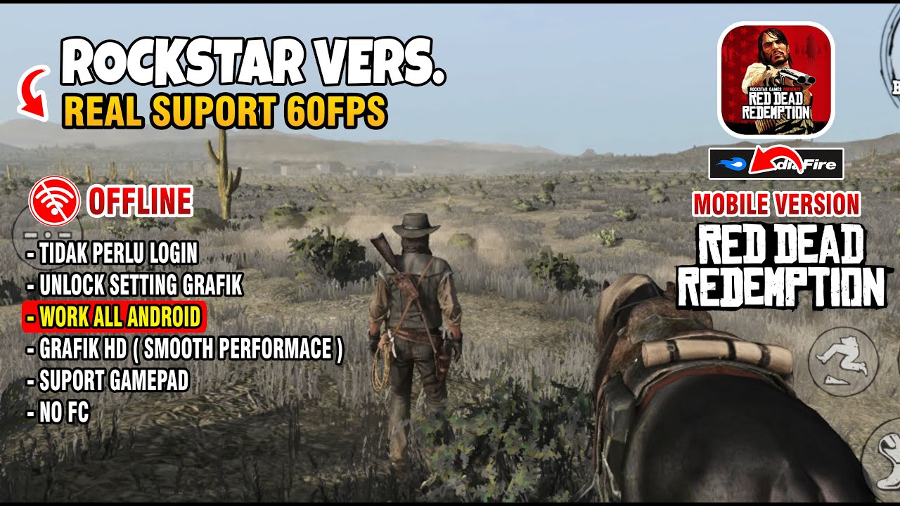 REAL Suport 60fps!! RDR Mobile (Ver Rockstar) - Red Dead Redemption Android Unlock Settings Graphics