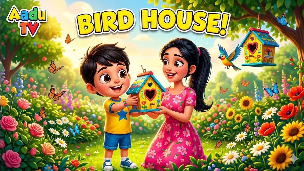 Aadu Aur Mommy Ka Bird House 🐦 | Cute Kids Story | Aadu TV #trending #cartoon #animation#funny#kids 
