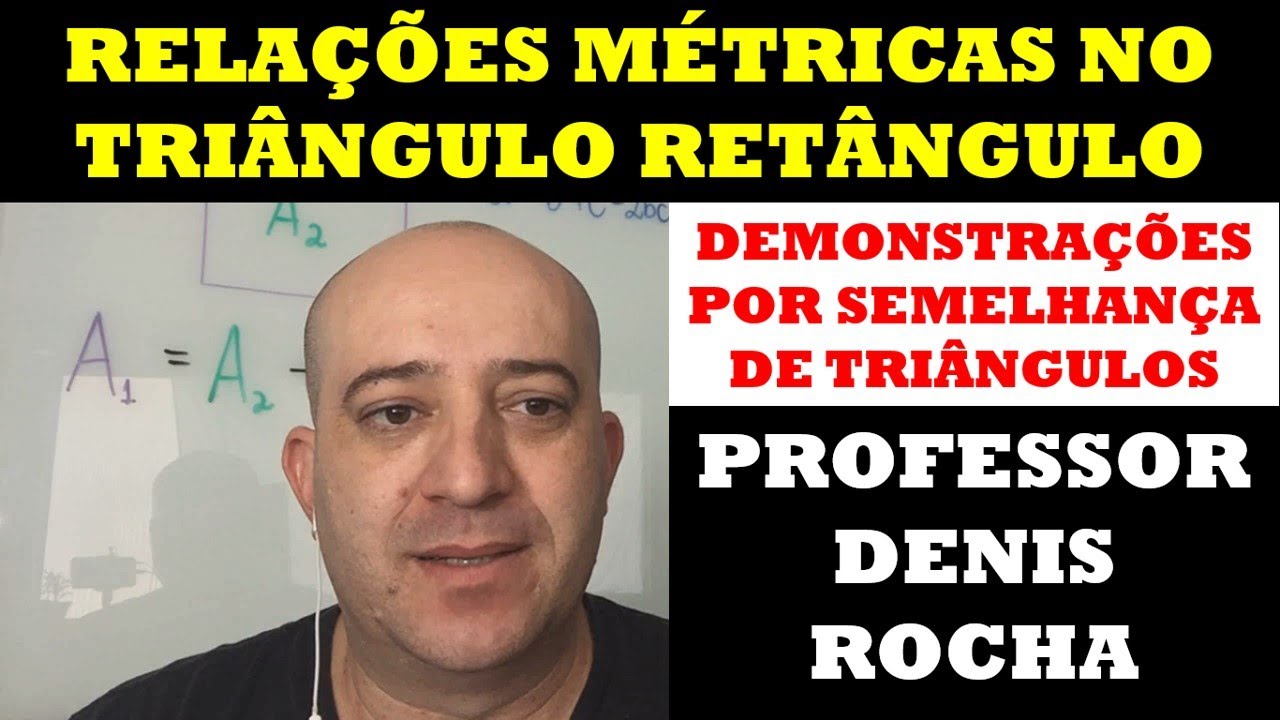 Rela&ccedil;&otilde;es M&eacute;tricas Tri&acirc;ngulos  Ret&acirc;ngulos - Prof  Denis Rocha