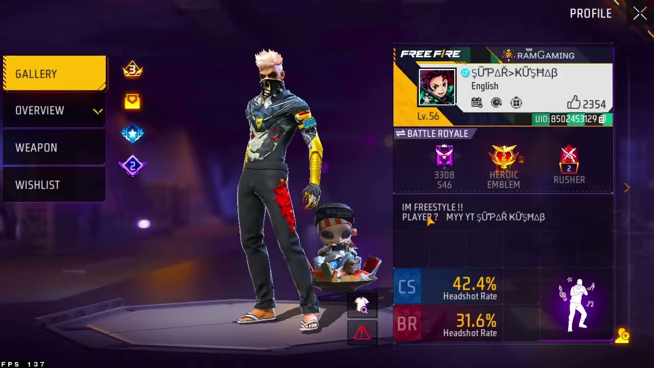 FREE FIRE LIVE V BADGE GUILD TESTING 