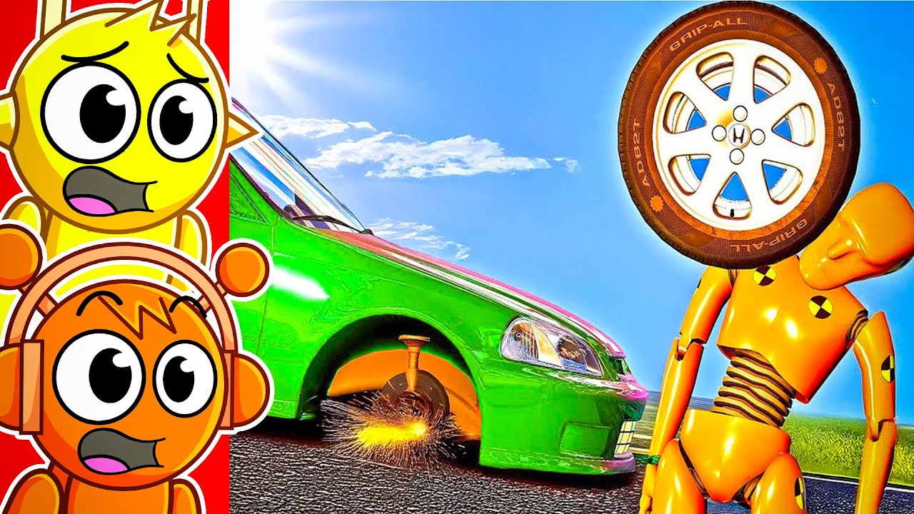 Реакция на НЕУДАЧНЫЕ РЕАЛИСТИЧНЫЕ АВТОКАТИНЫ! (BeamNG Drive)